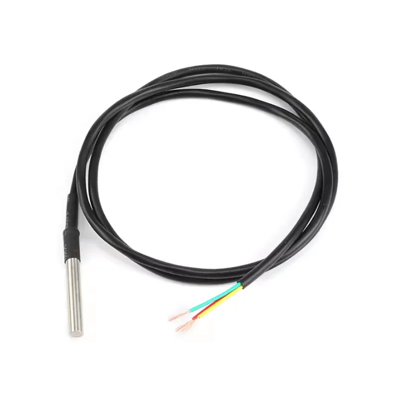 Sonda de temperatura DS18b20, sensor de temperatura, paquete de acero inoxidable, impermeable, 5M, 500cm