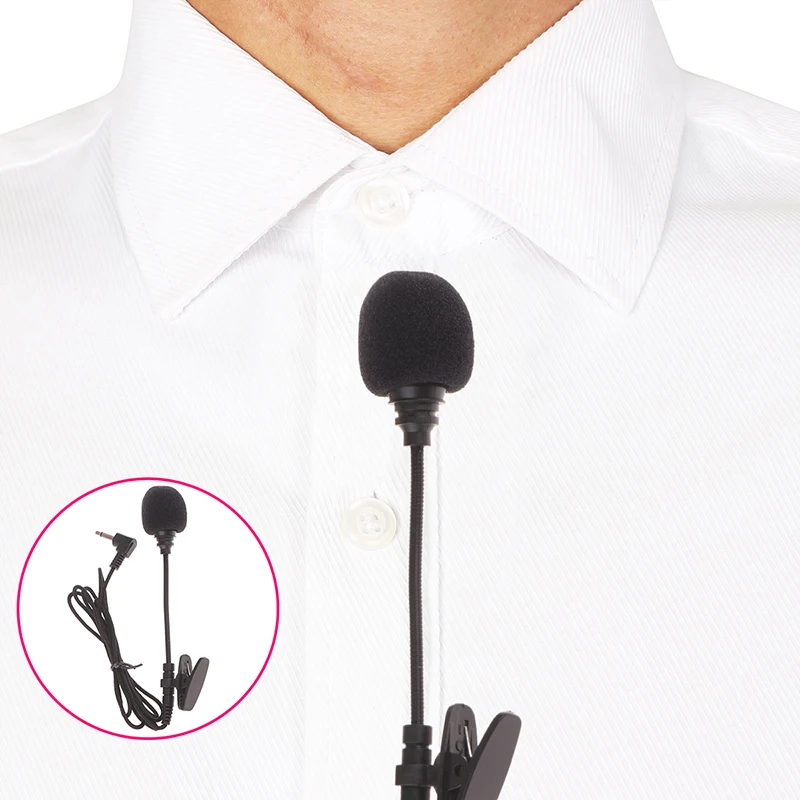 3.5MM Lengthen Wired Lavalier Microphone Speaker Vocal Stand Clip Headset Loudspeaker Interview Conference Speech Teaching Mic