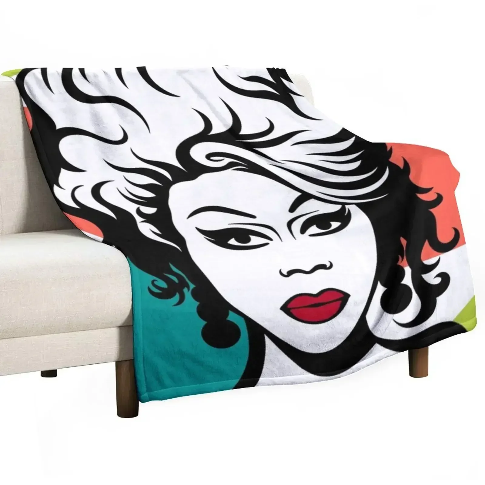 RuPaul Pop Art Throw Blanket Plaid warm winter funny gift Thermal Kid'S Luxury Blankets