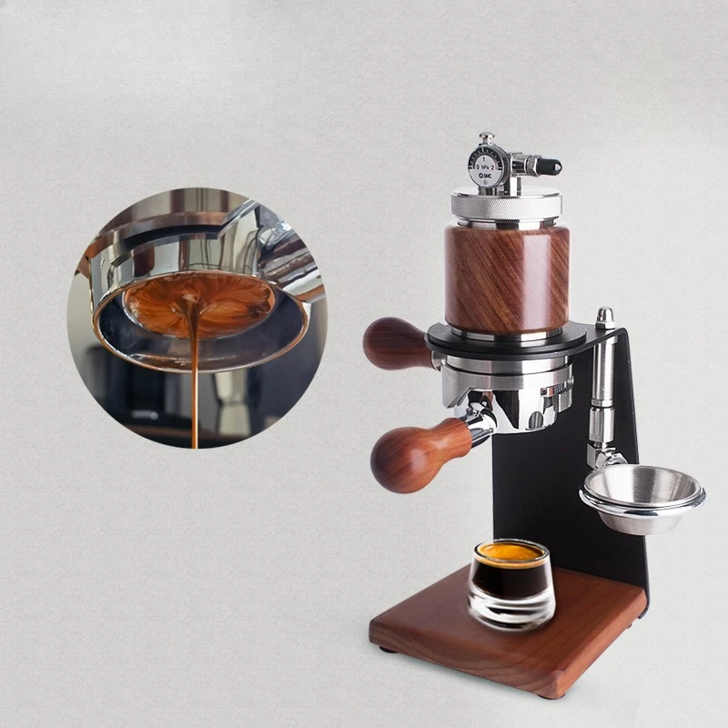 Portable Pneumatic Manual Espresso Maker with Stainless Steel Filter Basket Hand Pressure Coffee Machine for Home Outdoor Travel