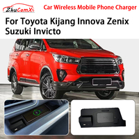 Car Wireless Mobile Phone Charger Center Console Storage QI 18W iPhone for Toyota Kijang Innova Zenix Suzuki Invicto AG10