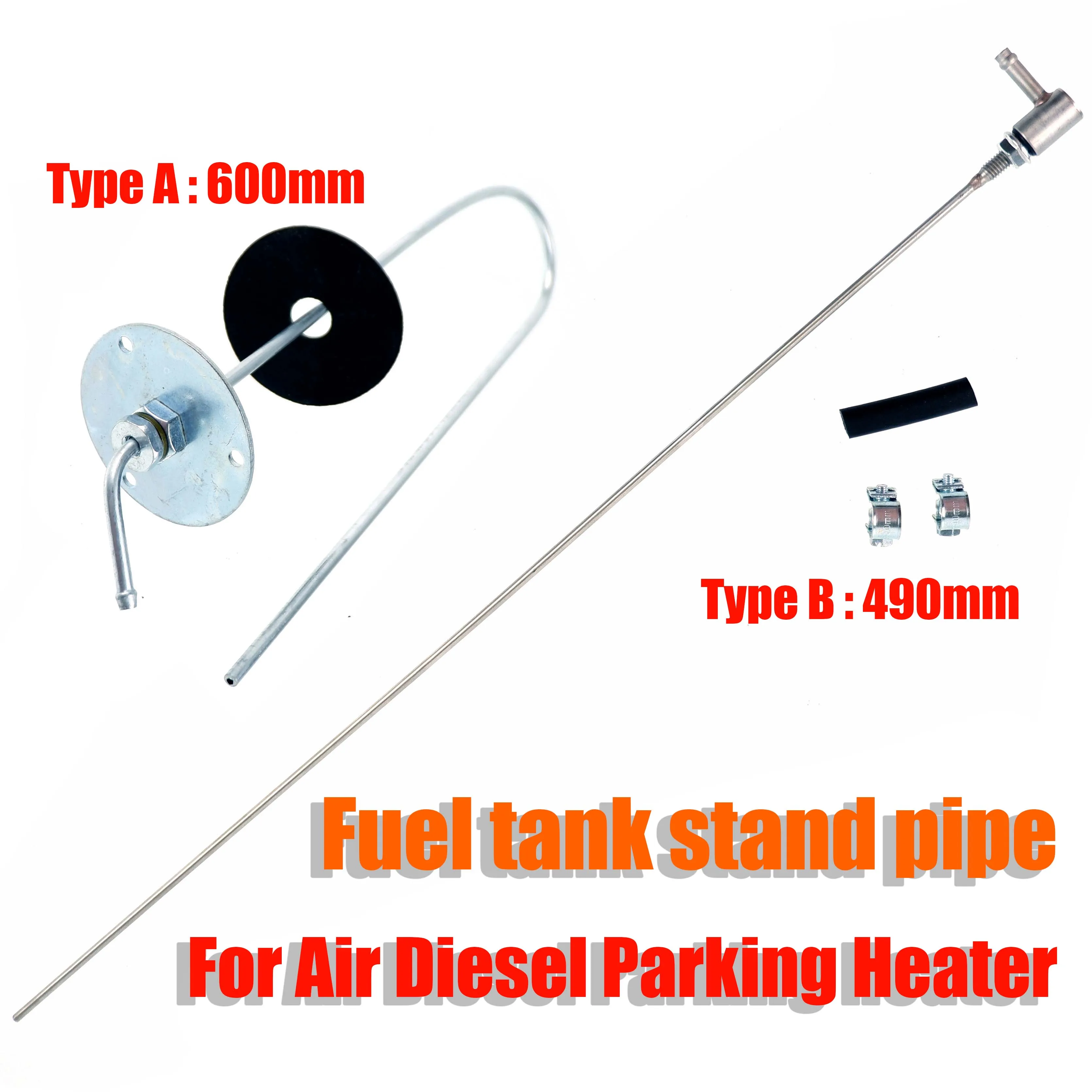 Calentador de estacionamiento diésel de aire de 490mm y 600mm, Extractor de aceite, emisor de tanque de combustible, tubo bastidor, juego bajo para calentadores Webasto Eberspacher