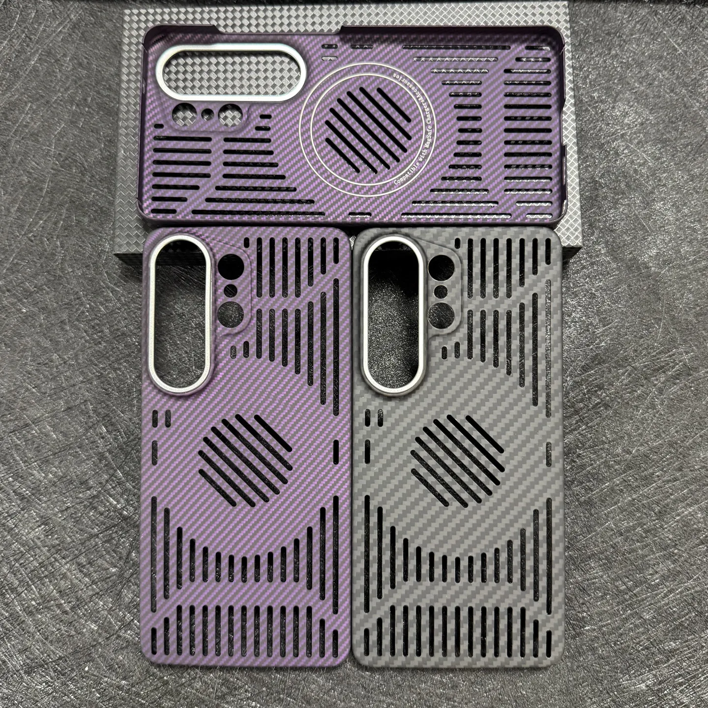 Hollowed-Out Aramid Kevlar Magnetic Fashion Case for Samsung Galaxy S26 Ultra Carbon Fiber for Magsafe Cover for Galaxy S26U ﻿