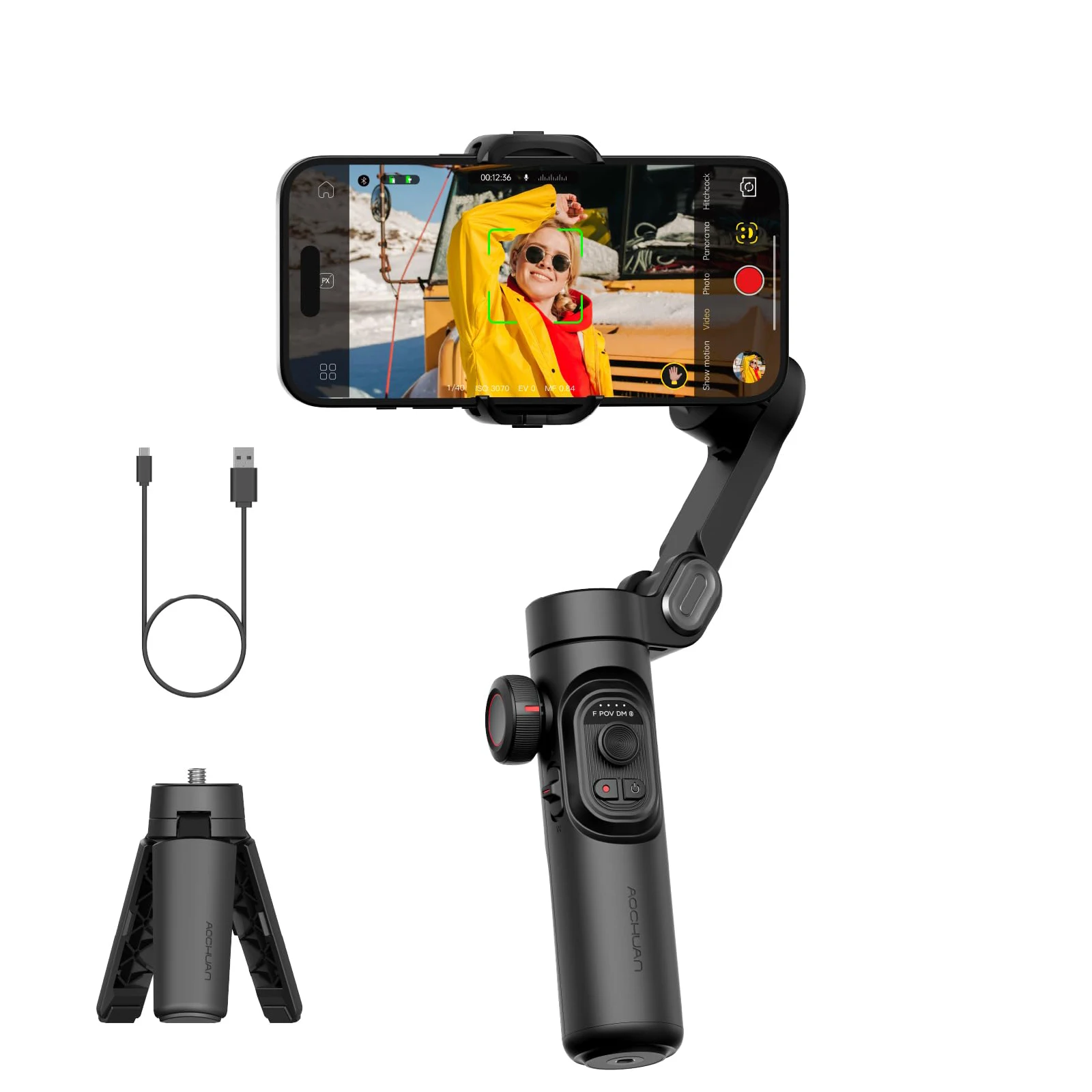AOCHUAN Smart XE 3-assige handheld gimbal-stabilisator voor smartphone iPhone Android Face Tracking Vlog Live streaming