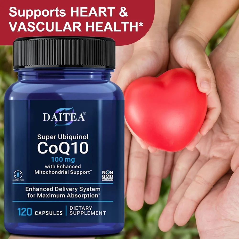 Ubiquinol 100mg CoQ10, Heart Health, 120 Softgels | Supports Mitochondrial Energy Production & Healthy Cardiovascular Function