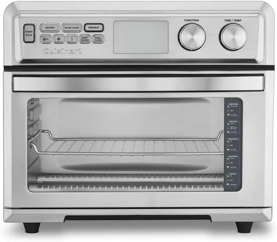 Air Fryer Toaster Oven with Extra-Large Capacity, 1800W Stainless Steel Oven with Digital Display, Bake, Broil, Roast & Air