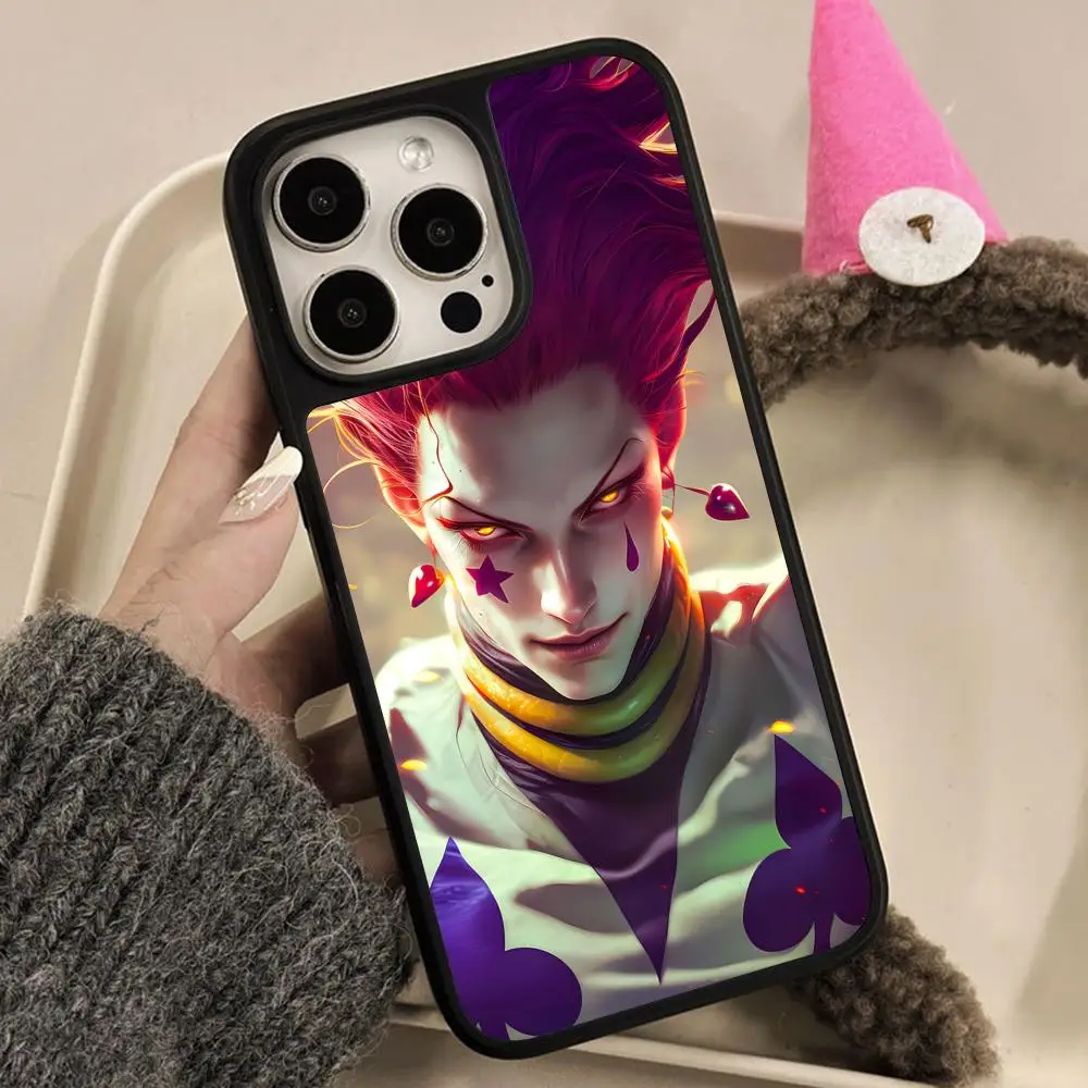 Hunter Hisoka Mobile Cell Phone Case for iPhone 17 16 15 14 13 12 11 Air Pro Max Plus Matte Surface Colorful Cover Luxury Cover