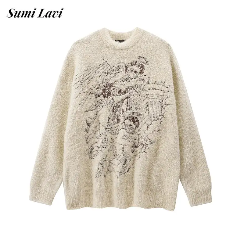 

Fashionable Crew Neck Knit Pullovers Men Vintage Long Sleeve Knitted Sweaters Mens Casual Pattern Crochet Knitting Jumpers