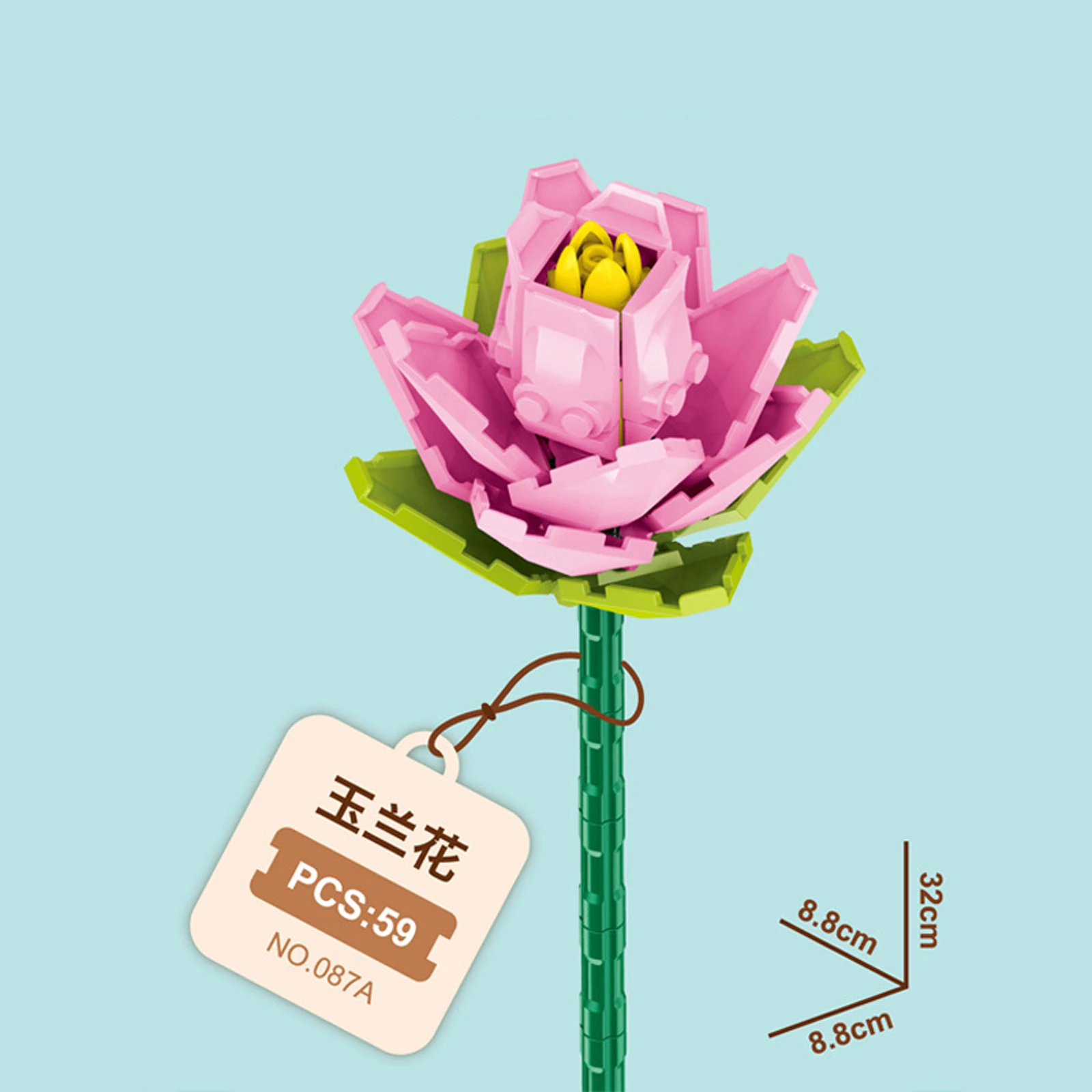 Mooie bouwstenen bloemen roos lavendel lelie simulatie bloem MOC bakstenen woondecoratie Valentijnsdag meisje geschenken 8735 9093