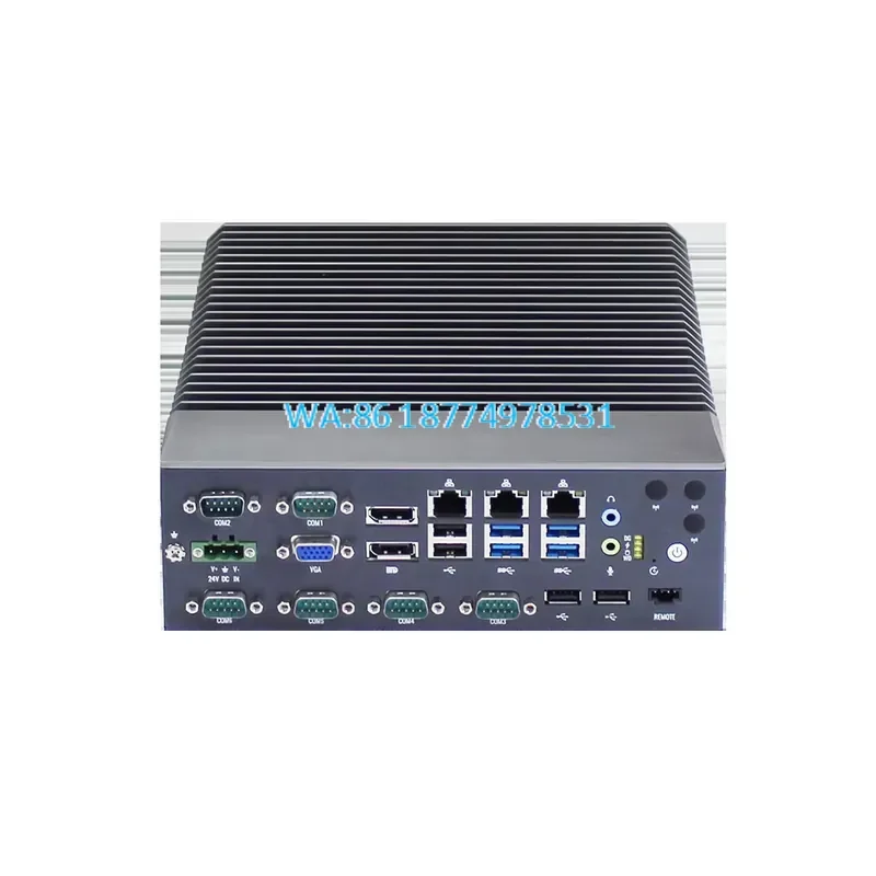 Wmwmnu for Core I7 Fanless Industrial Computer Box PC 16GB RAM 256GB SSD 3 LAN 6 COM 8 USB Win 10 Linux