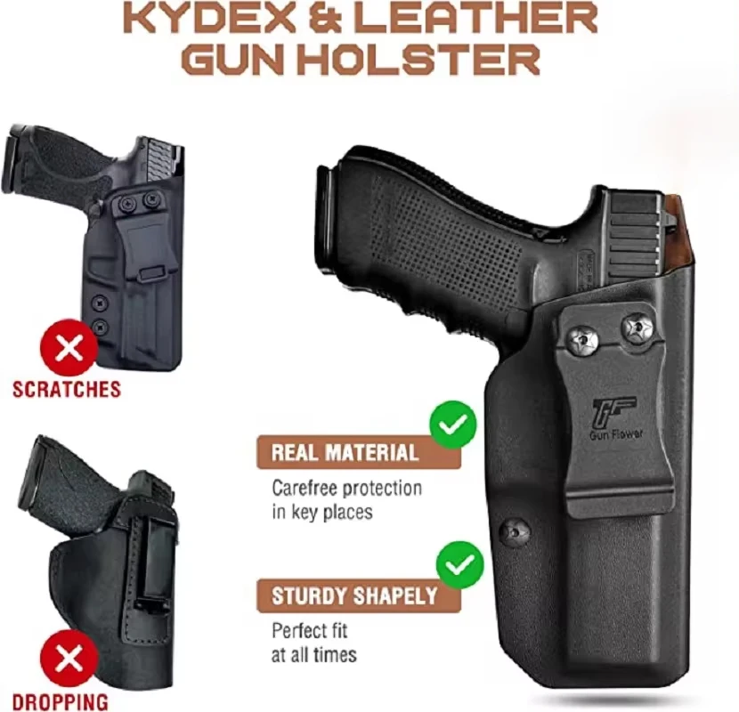 GF IWB Kydex Holster inside for Glock17/19/43 SIG P365 Hellcat 1911 CZ P07 P09 P10C