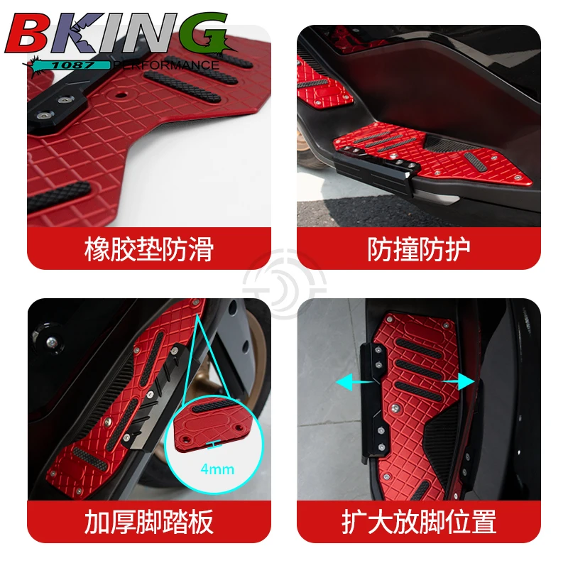 FOR YAMAHA NMAX155 NMAX 155 N-MAX 155 2025+ Motorcycle CNC Footboard Steps Motorbike Foot Footrest Pegs Plate Pads Accessories