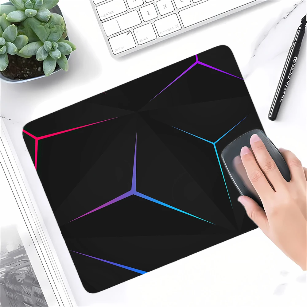 350x250mm Keyboard Mat Small Size Geometric Mouse Pad Hexagon Gamer Cushion Honeycomb Mice Mat Rubber Desk Pads Art Design Desk