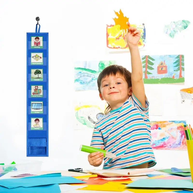 Kids Visual Schedule Daily Routine Cards Home Chore Chart Good Habits Training Games Travel Schedule Pocket Chart Schedule