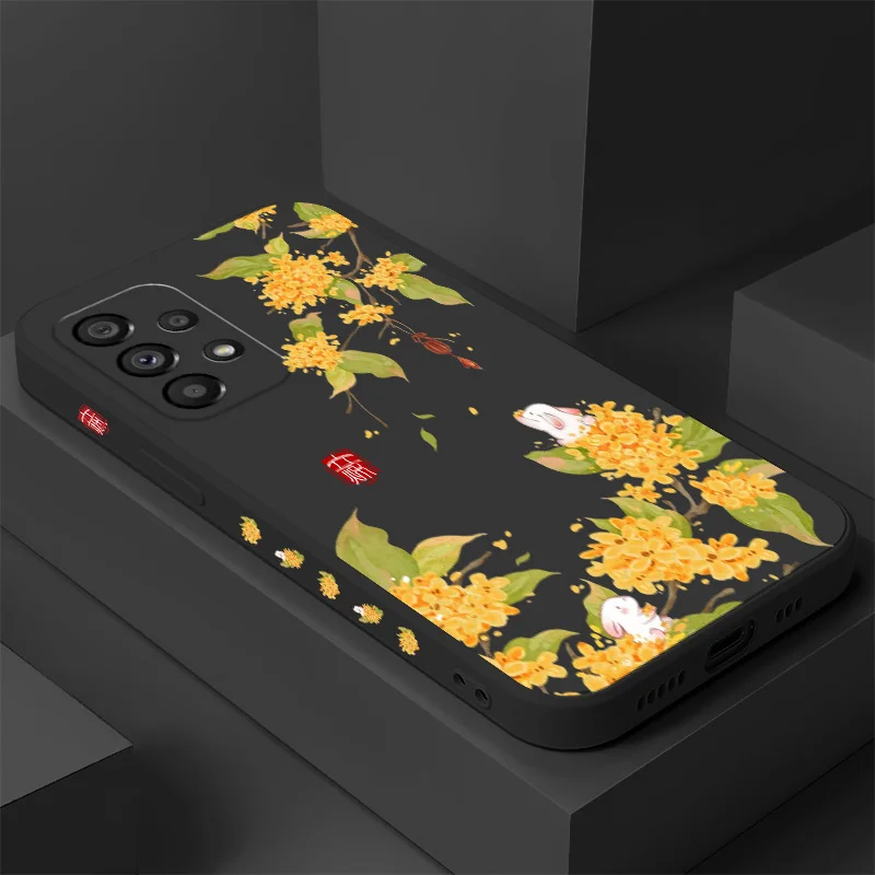 

Osmanthus Rabbit Case For Samsung Galaxy A73 A53 A33 A23 A13 A03 A72 A52 A52S A32 A22 A12 A02 A02S A71 A51 A31 A21S 4G 5G Cover
