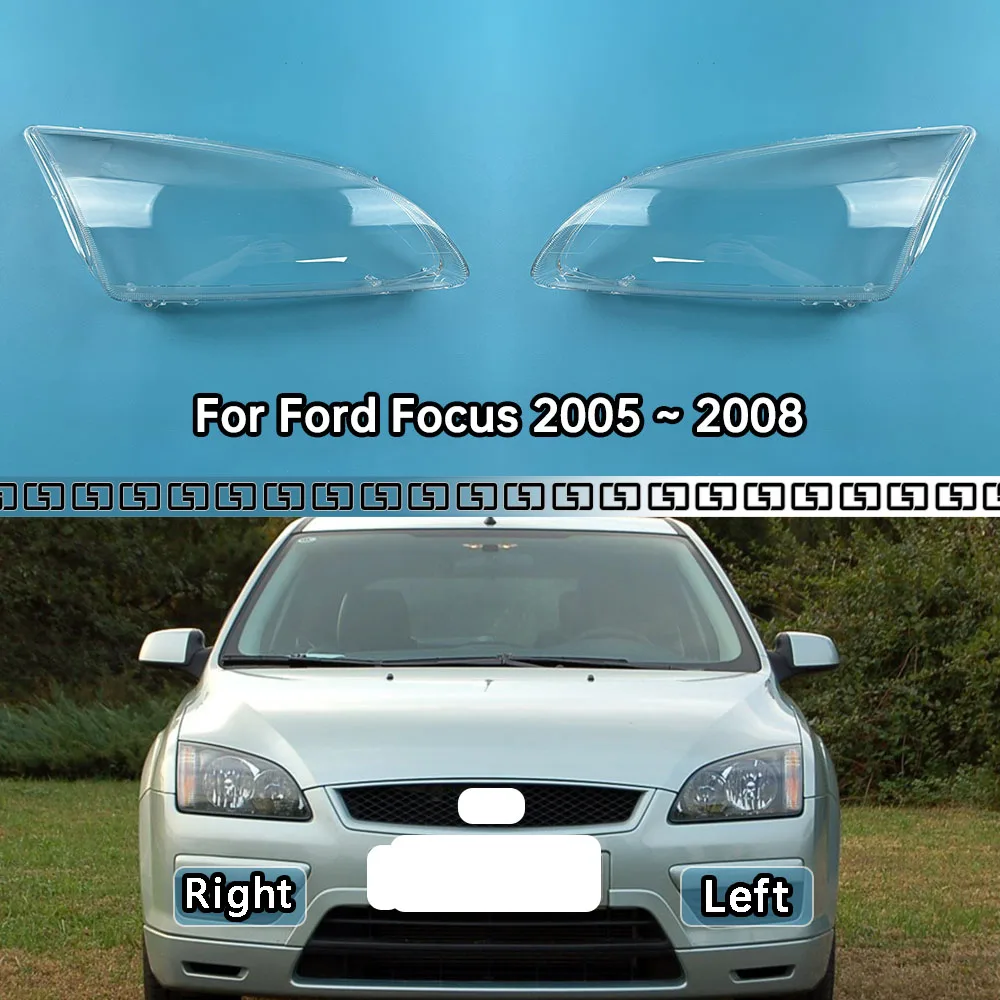 

For Ford Focus 2005 2006 2007 2008 Headlights Cover Transparent Lamp Shade Headlamp Shell Plexiglass Replace Original Lampshade