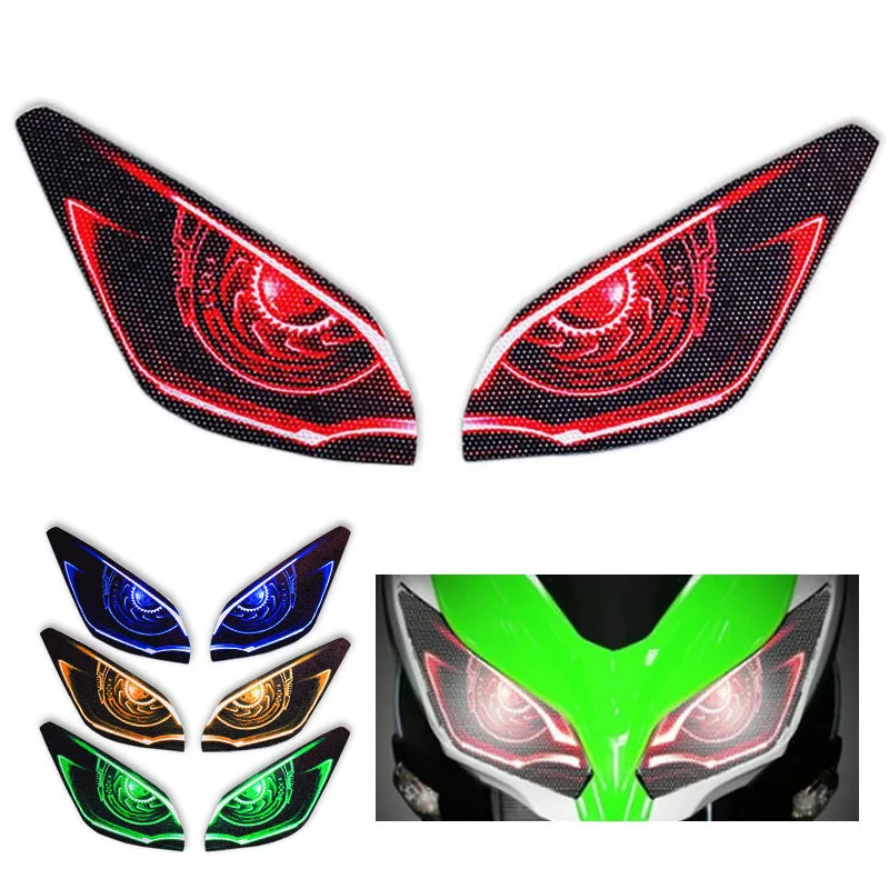 Motorcycle 3D Front Fairing Headlight Stickers Guard Head Light Protection Sticker For MT-09 Tracer MT09 MT 09 2016-2019