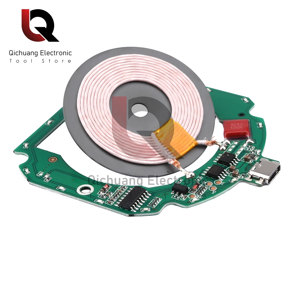 10W 15W High Power Wireless Charger Transmitter Module Type C + Coil for QI Standard Fast Charging Circuit Board with Protection