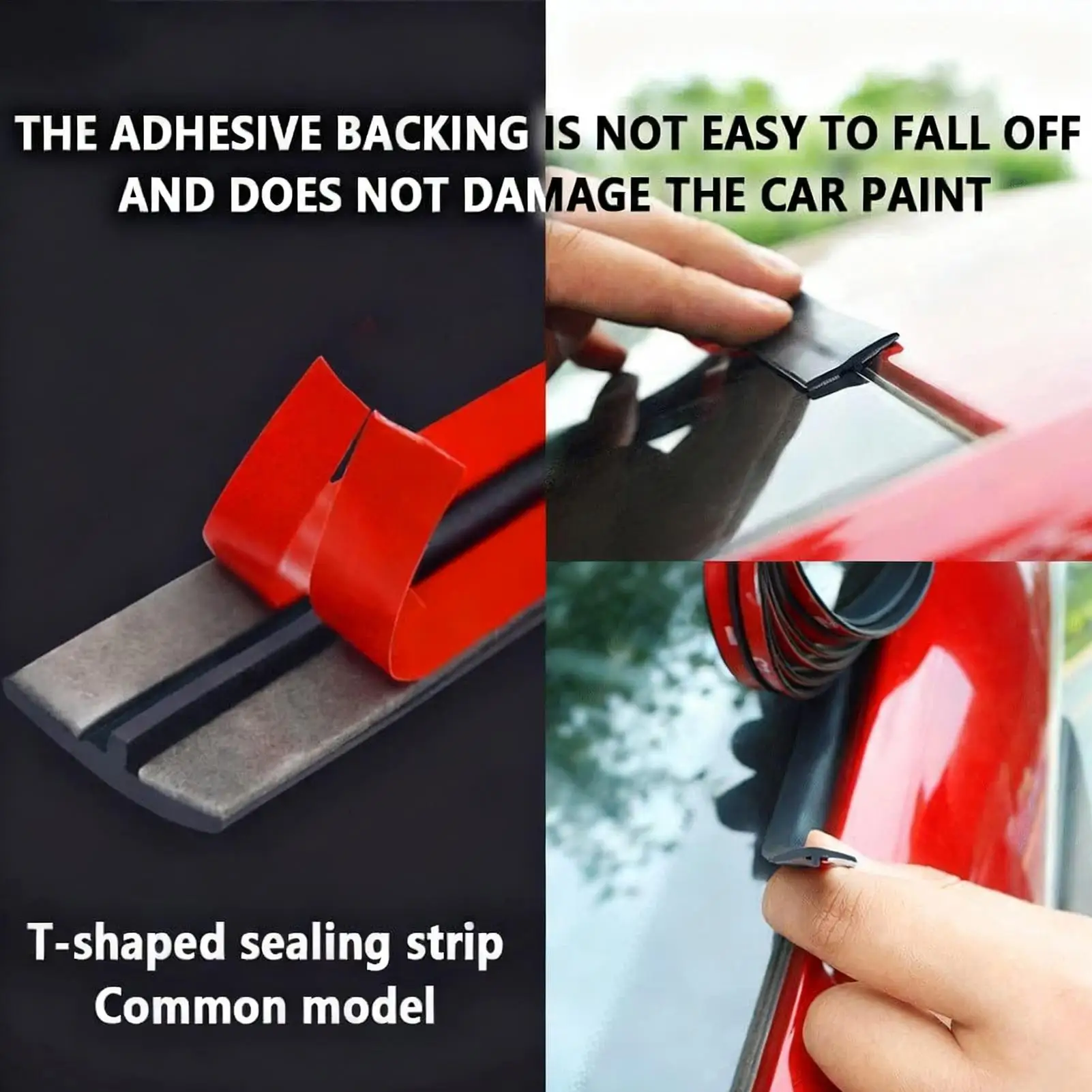 زجاج السيارة الأمامي سدادة مطاطية الغبار مقاوم للماء الحد من الضوضاء باب السيارة شريط عازل مطاطي للسيارات سيدان شاحنة بيك اب RV