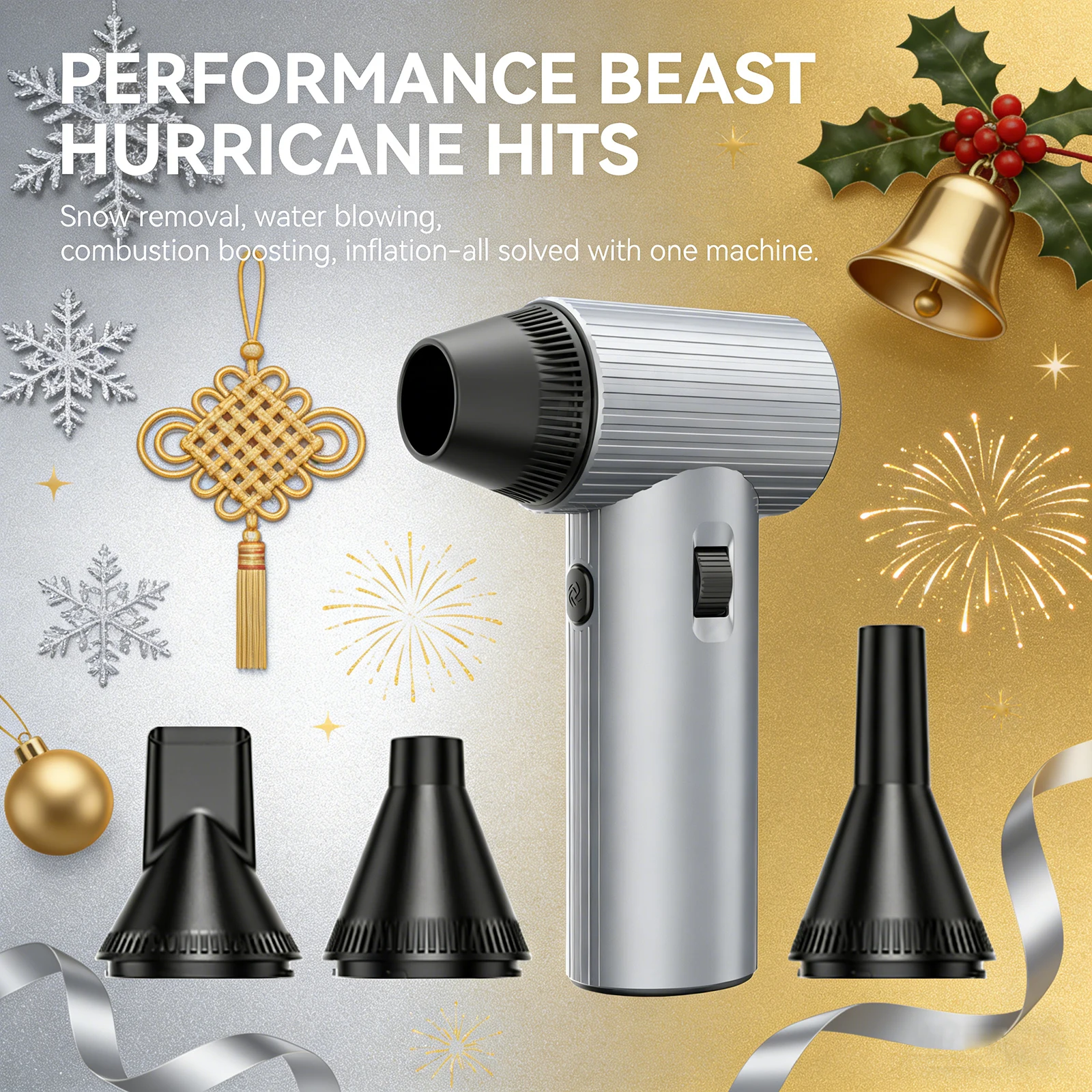 ADINKAM Upgrated Air Duster Four Nozzles Super Wind Pressure for Cleaning Car Seat Office Hotel Living Room Warehous Keyboard