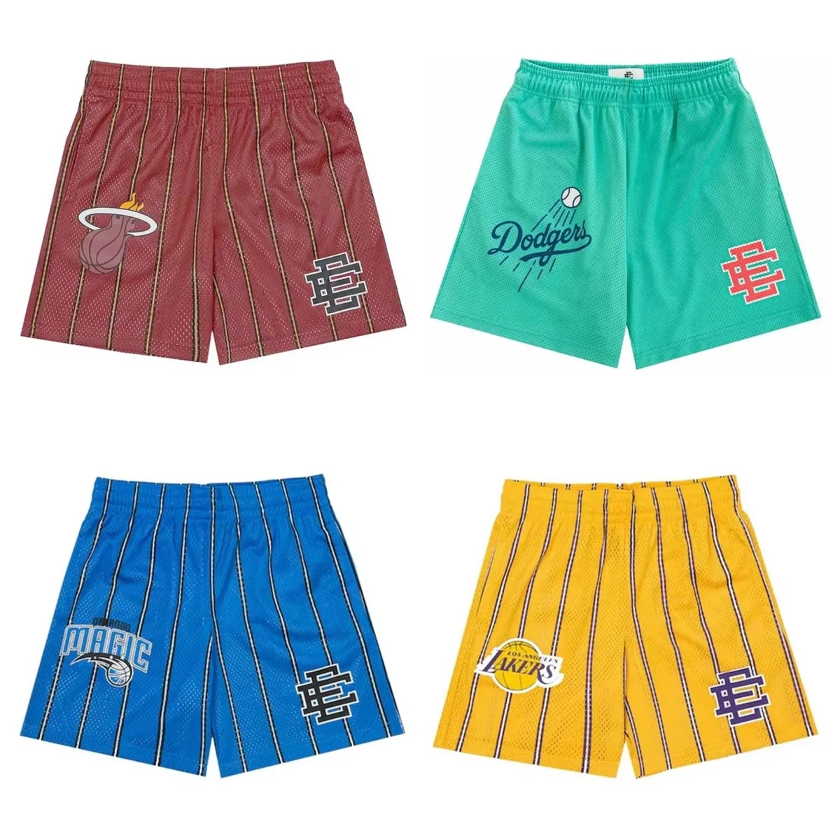 Summer Men Sport Shorts Fitness Basketball Beach Pants Mesh Breathable Gym Training Men's sweatpants printing