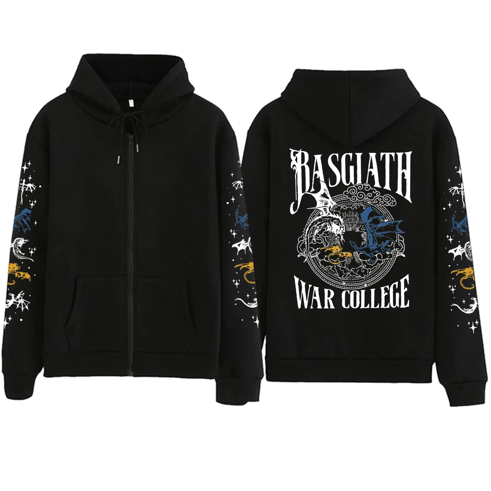 Basgiath War College Zipper Coat Hoodie Fourth Wing Dragon Rider Zipper Coat Gift for Book Lovers Unisex Gift Top