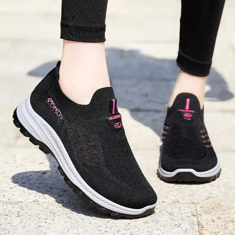 Zapatillas Sumer con aumento de altura para mujer, zapatos tejidos verdes, zapatos, cesta de tenis, enlace deportivo, parte superior Vip Tenys Runner