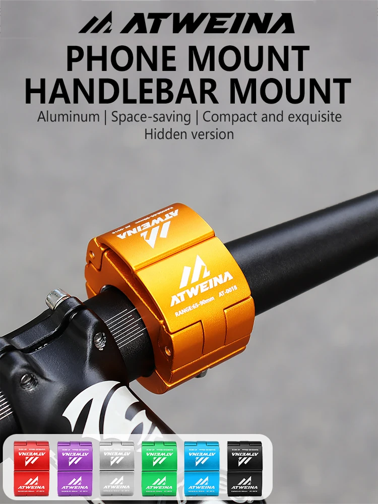 AliExpress ATWEINA 2025 New Aluminum Bike Phone Mount Shockproof Hidden Design Handlebar Holder Universal Fit for 4.7-6.8 Inch iPhone Samsung