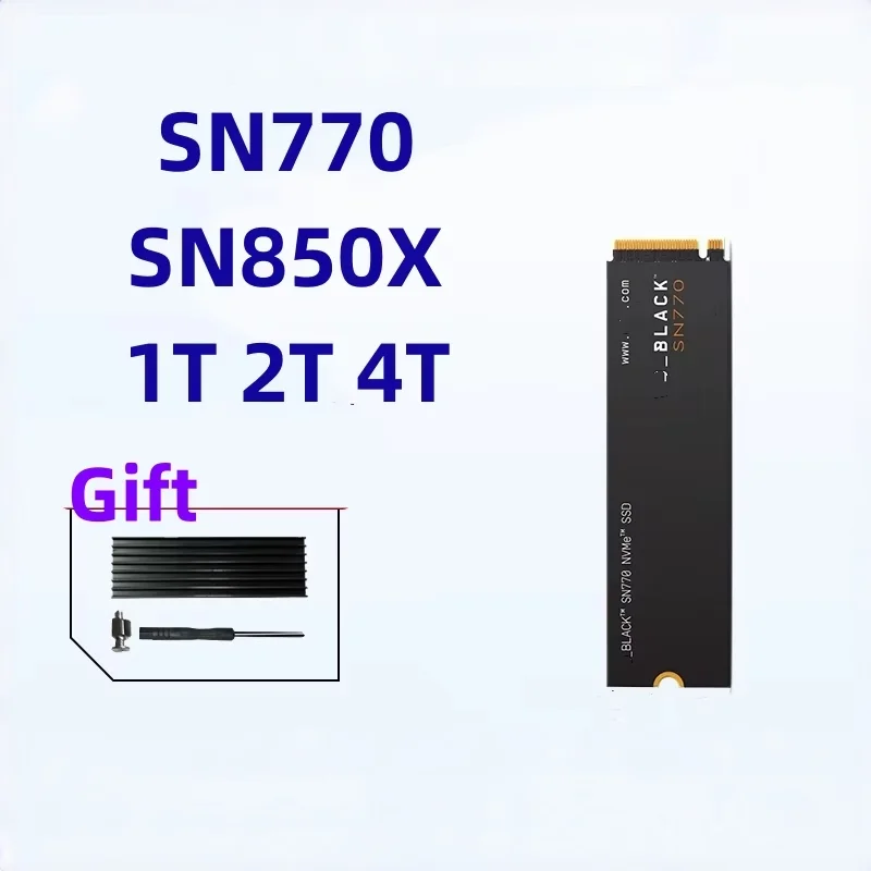 SN770 SN850X  Internal  1TB 2TB 4TB  NVMe M.2 2280 PCIe 4.0 X4  Drive Solid State Disk for  PWestern Digital WD  C PS5 Desktop - view 2