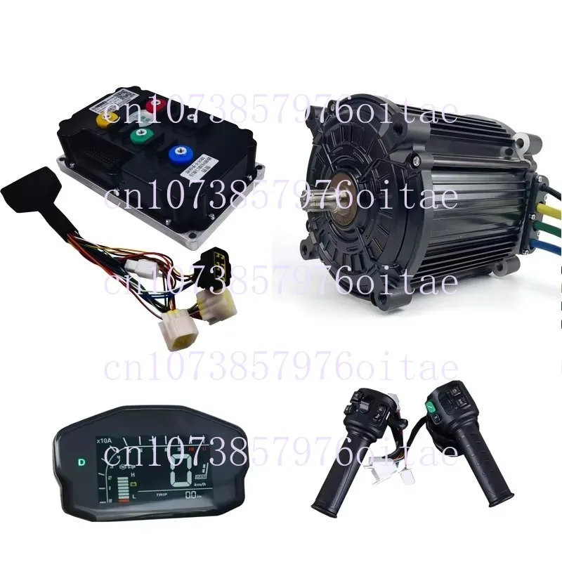 QS180 8000W Mid-drive PMSM Motor with Fardriver ND72850B Controller Conversion Kits for Electric Motorbike