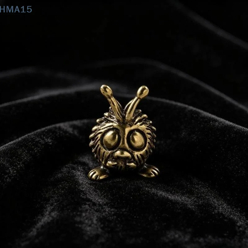 【YA】Alloy Cute Caterpillar Figurine Retro Antique Finish Fine Detailing Adorable Ornament for Baby Nursery Room Decor