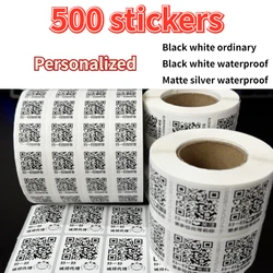 500 Personalized QR Code Sticker Business Wedding Party Gift Tag Label Photo Upload Event Customizable Barcode Sticker 2-10cm