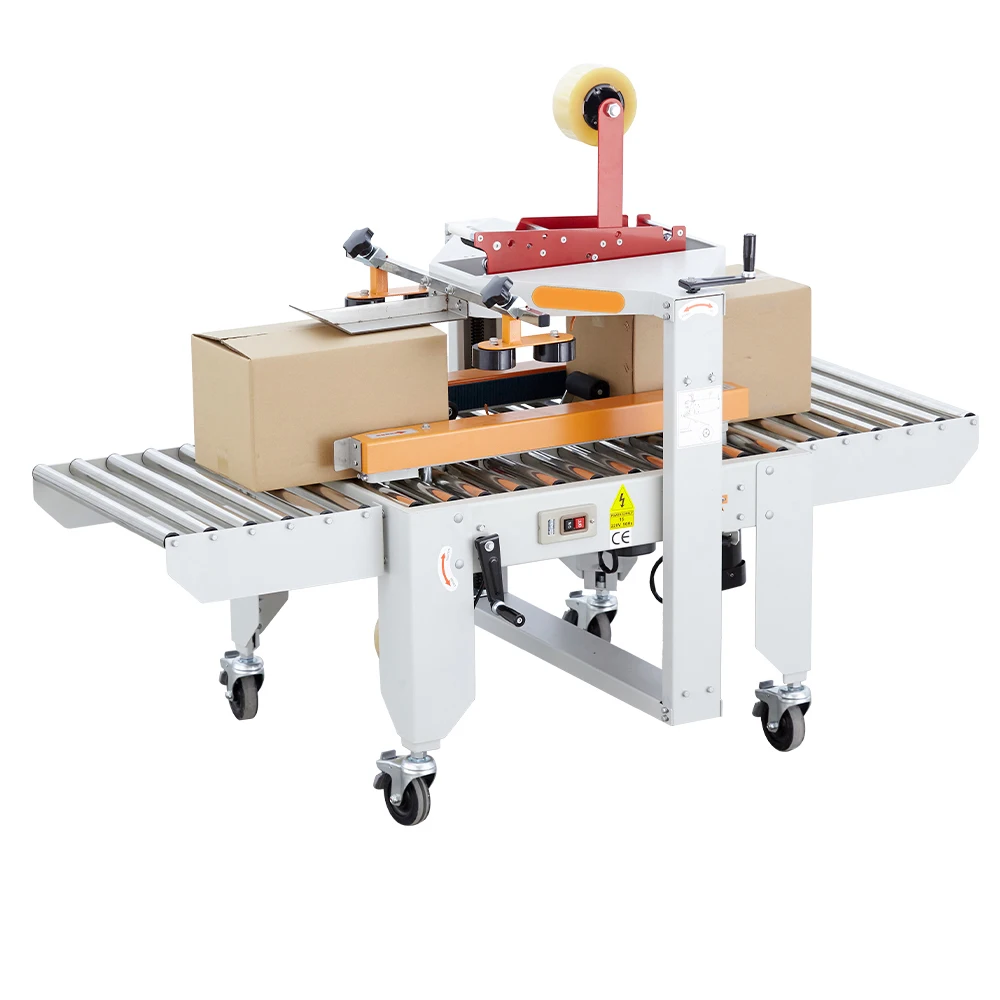 Automatic case carton box erecting  strapping cardboard machines fully automatic strapping machine Sealing machine