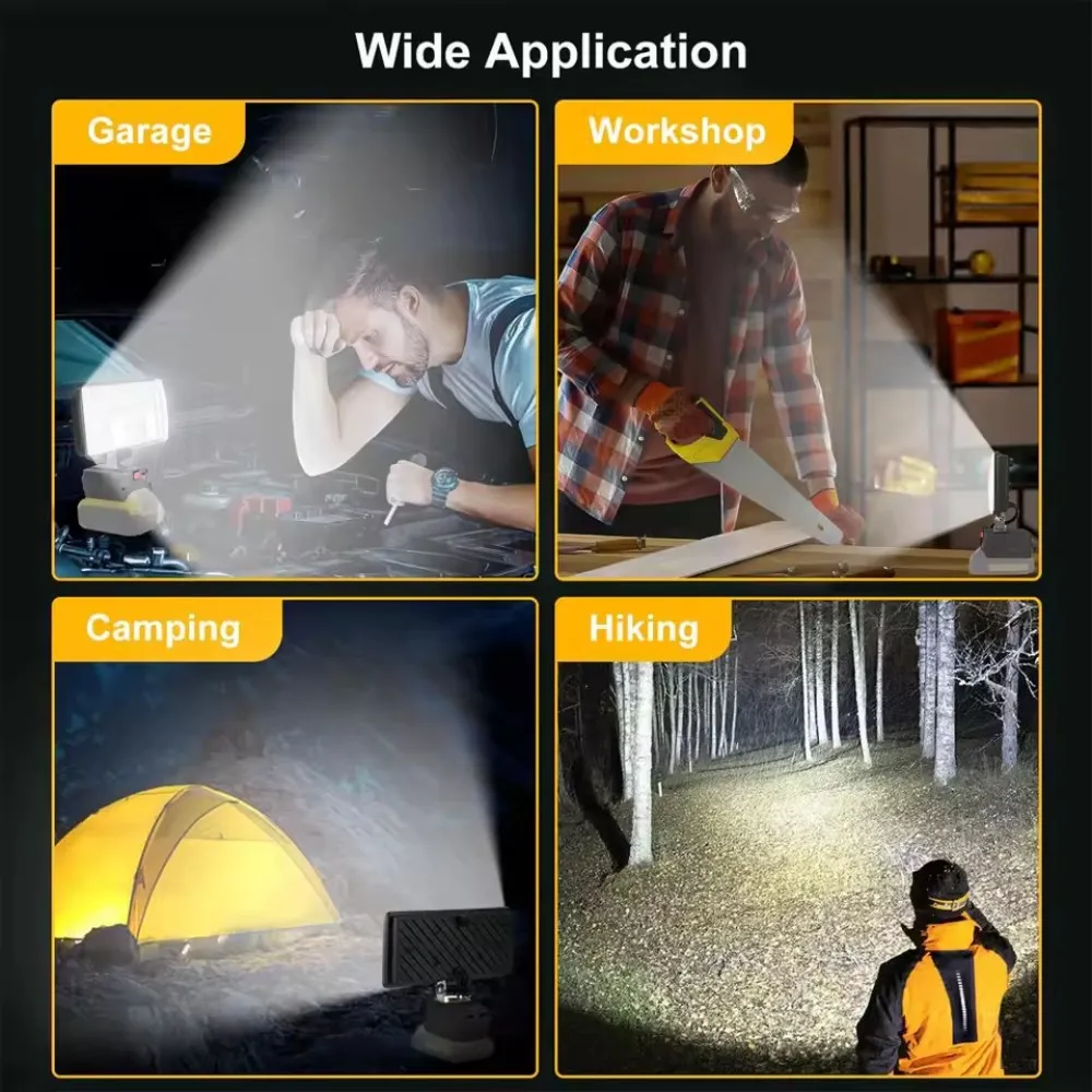 8 بوصة مصباح ليد لماكيتا 18 فولت بطارية ليثيوم أيون LED ضوء العمل مع منفذ USB أداة ضوء المحمولة مصباح التخييم الفيضانات في حالات الطوارئ