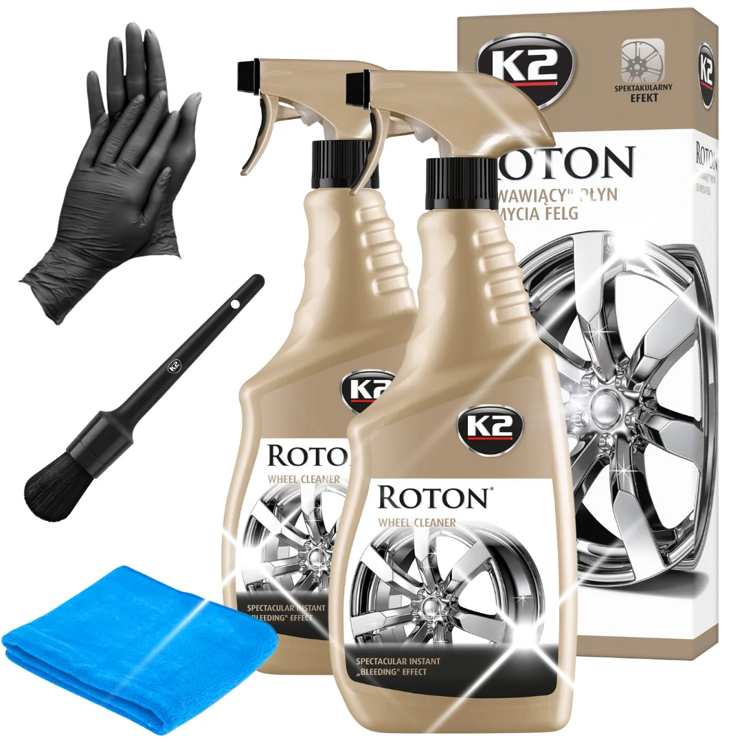 FELG CLEANING KIT 2X ROTON 700 ML + RUSH + MICROFIBRE + GLOVES