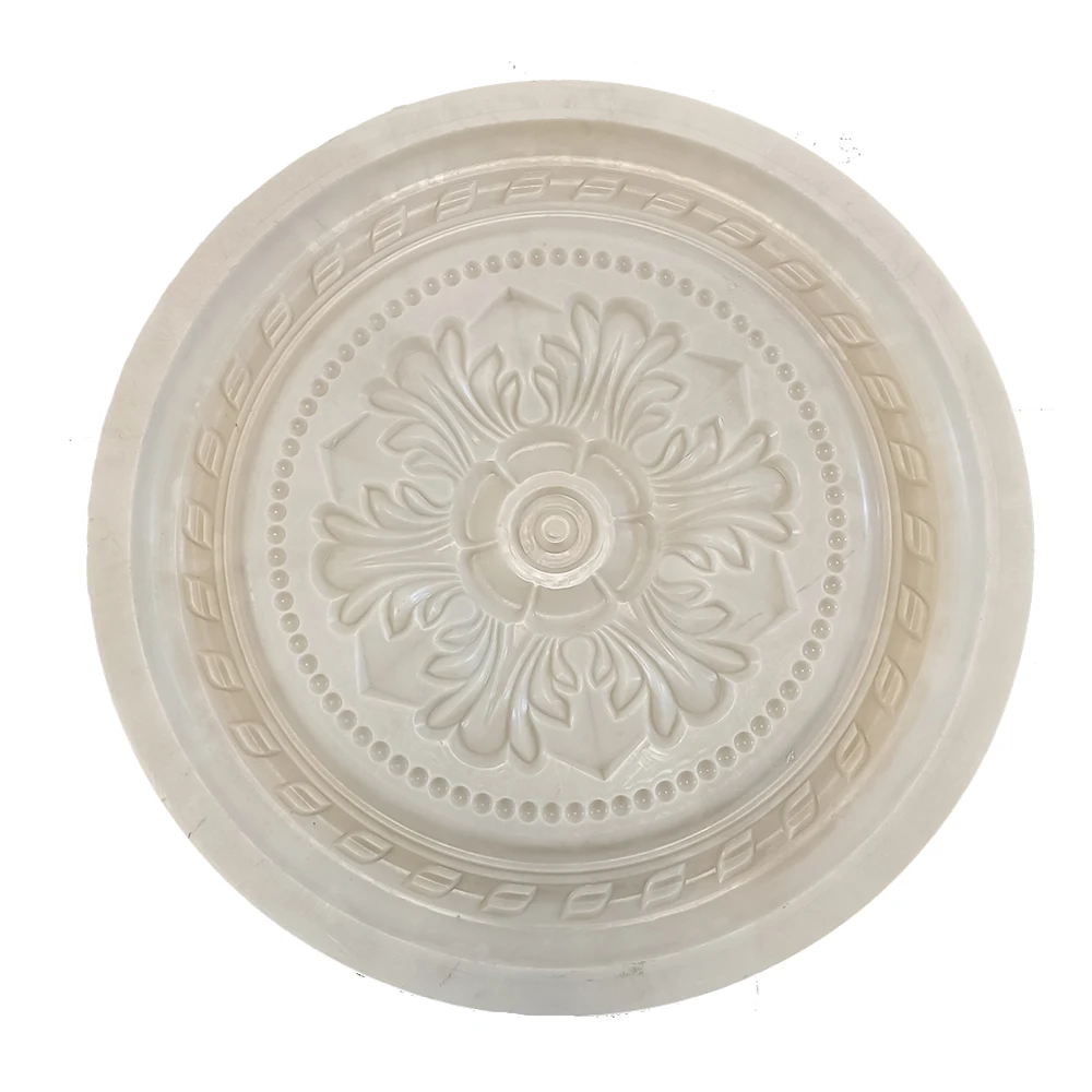 

French PU lamp panel round ceiling mold shape decoration European style imitation plaster chandelier base lamp pool disc mold