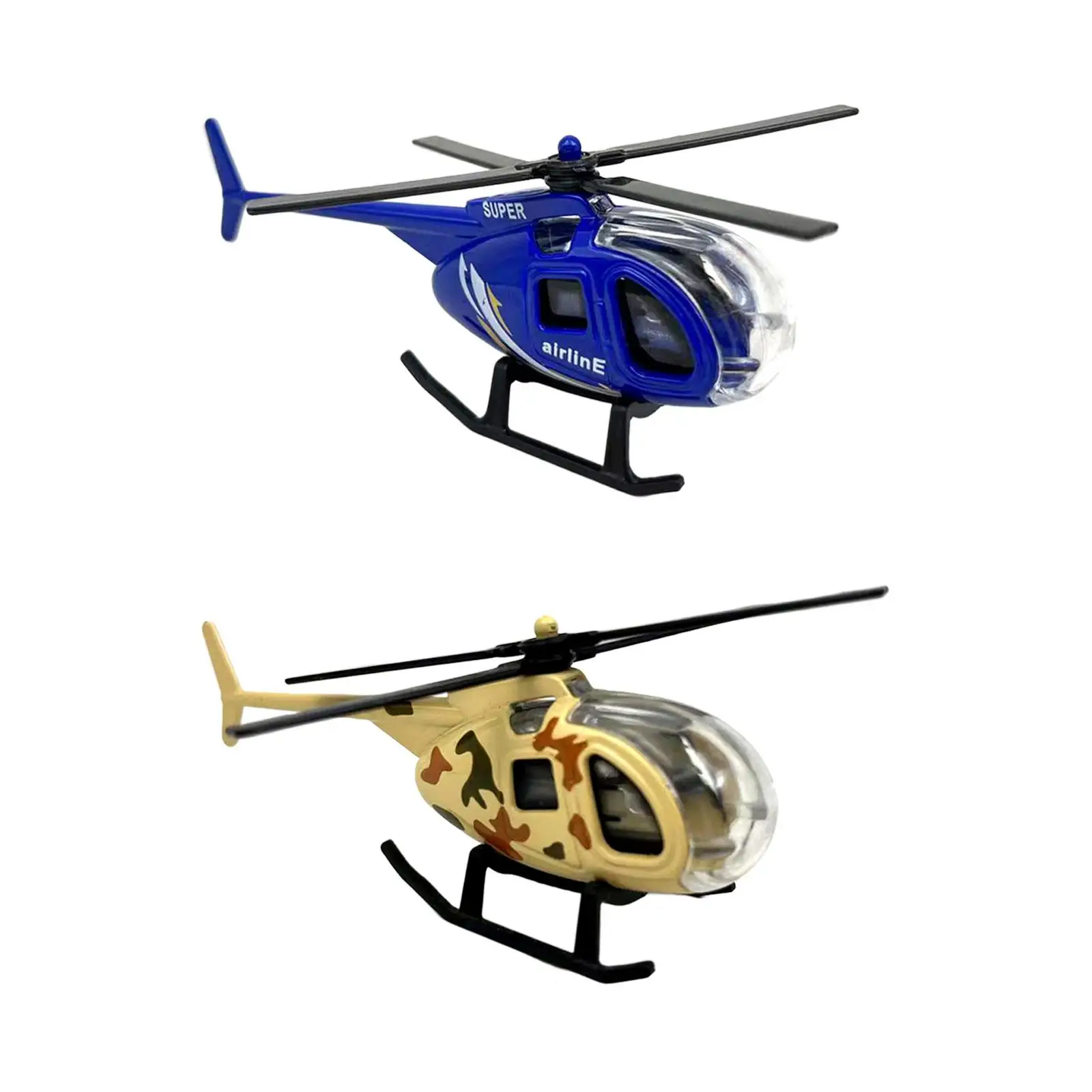 1/64 Diecast Alloy Helicopter for Boys and Girls Cake Decoration Plane Toy