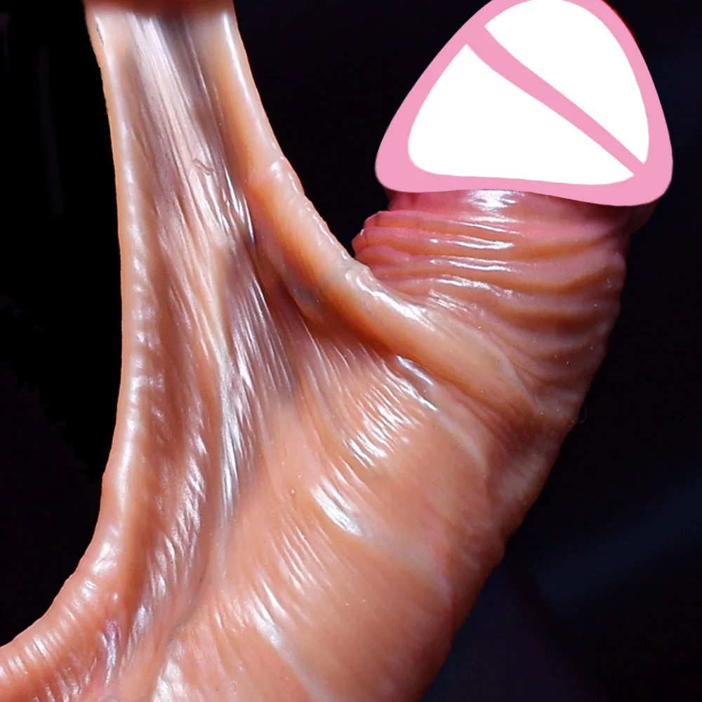 8.5 Inch Realistic Penis For Women Sliding Foreskin Dildo With Suction Cup Dildos Female Masturbators Anal Sex Toys For Women