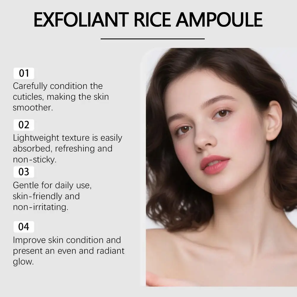 Black&White Rice Exfoliating Essence 100ml Reducing Breakouts Dead Skin Remover Deep Pore Cleansing Oil-control Skin Care