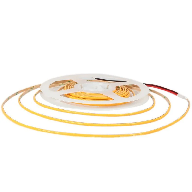 3mm wide cob light strip ultra-narrow low voltage 12V self-adhesive soft light strip with embedded adhesive backing super bright