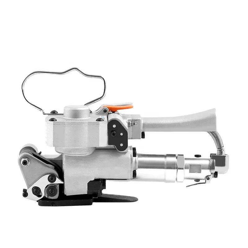 Portable Pneumatic PP PET Plastic Steel Belt 13 16 19mm Strapping Machine Semi-automatic Buckle Free Factory Price A19