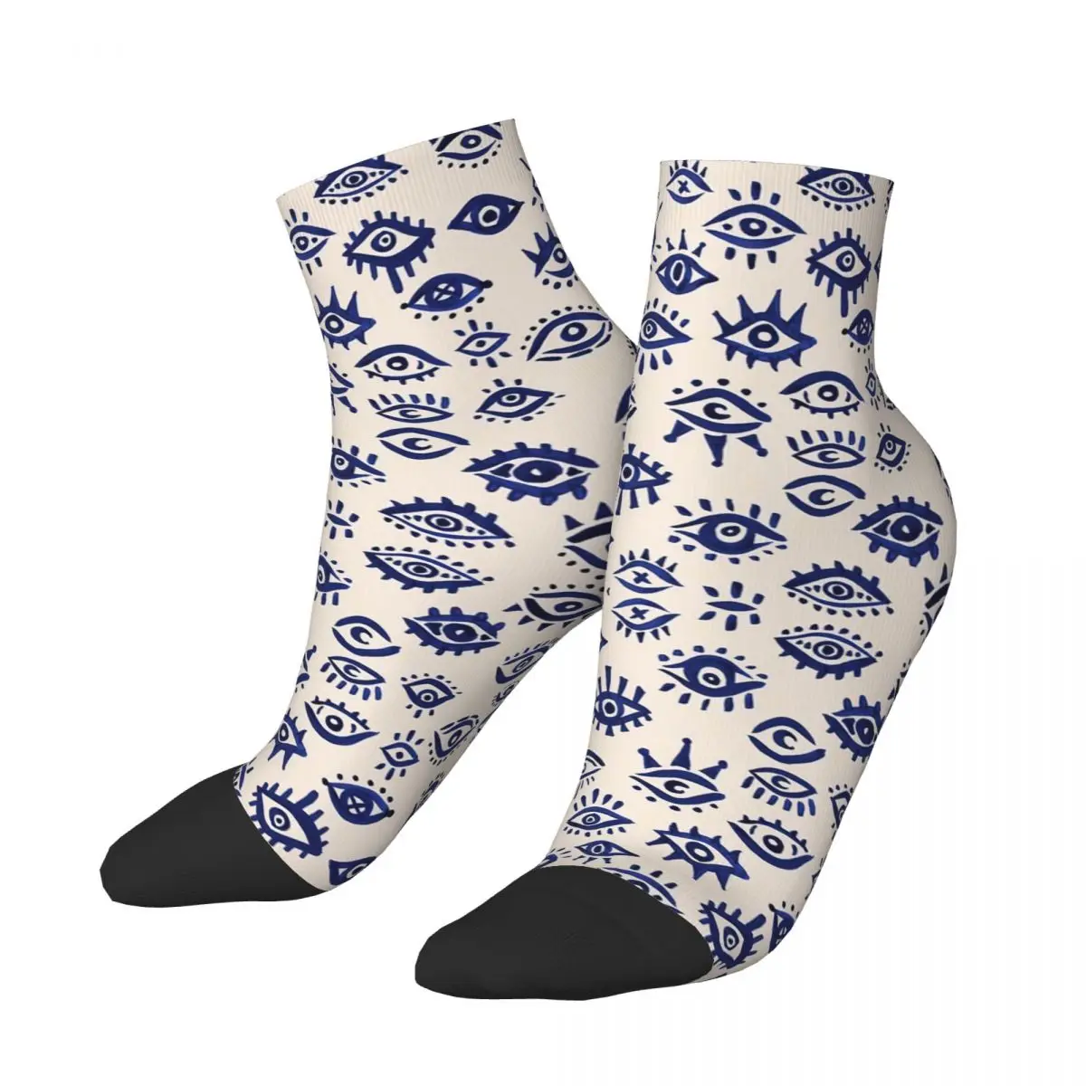 Mystic Eyes Navy & Cream Adult Socks 3D Print Unisex Socks Men Socks Women Socks