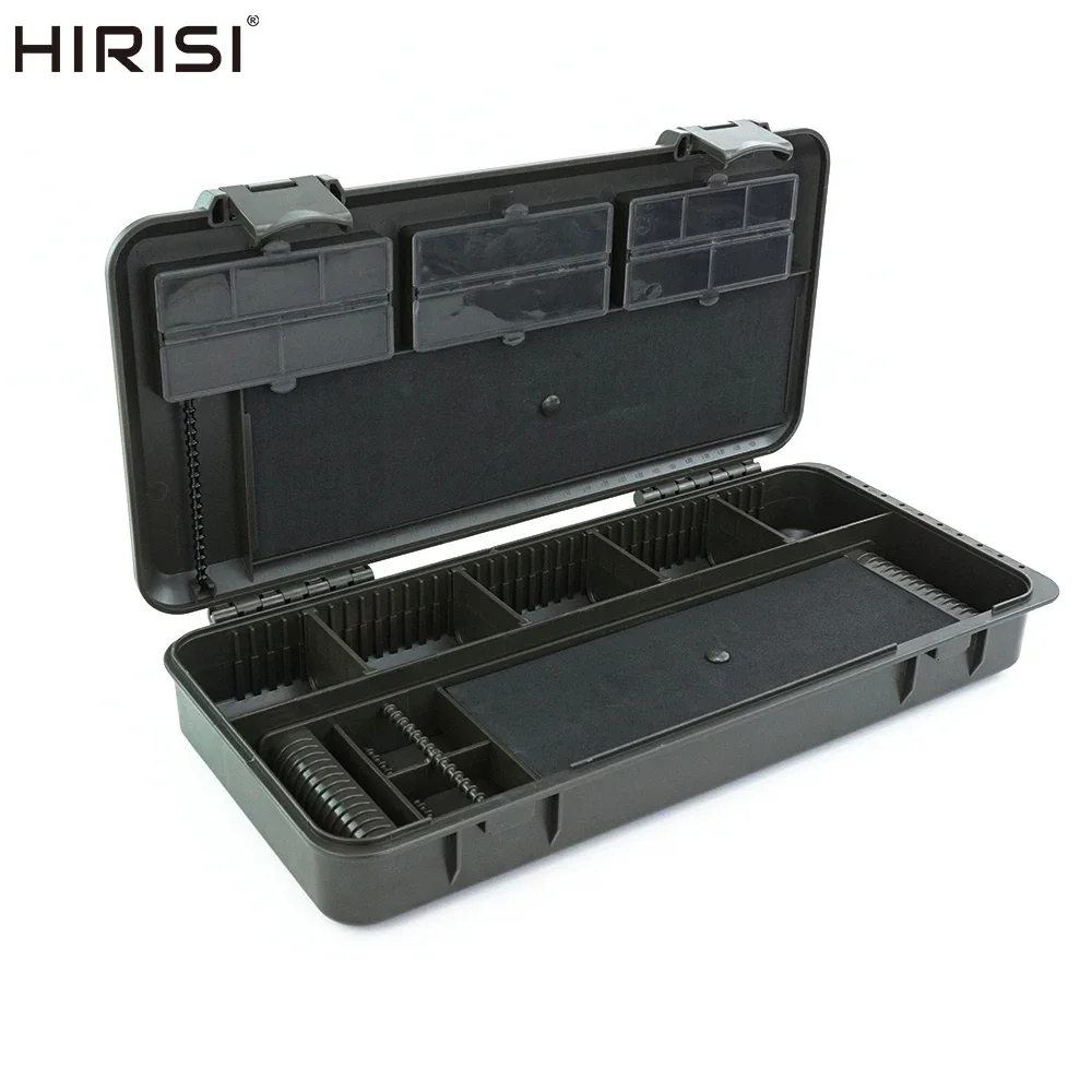 Hirisi Carp Fishing Box Fishing Swivel Tool Storage Case with 25pcs Rig Pins W521 Fishing Tackle Accessories Boxes