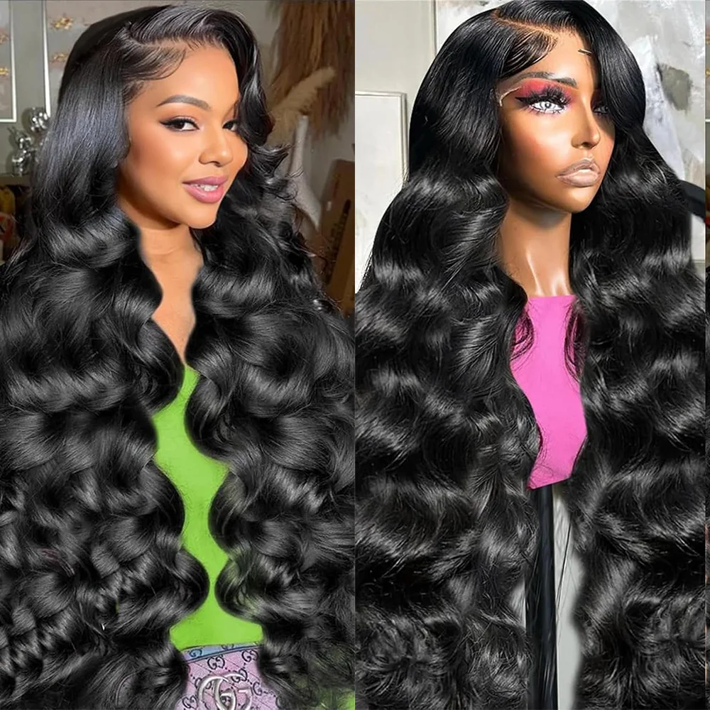 

200 Density Body Wave HD Lace Front Wigs Human Hair 40 Inch 13x4 13x6 HD Lace Frontal Brazilian Wig for Black Women