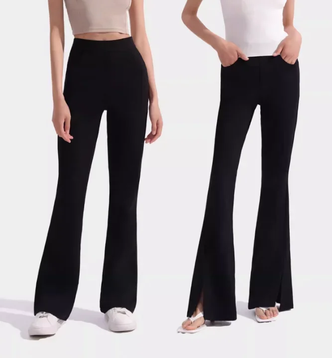 Pantalones elásticos para mujer 2025, nuevo temperamento delgado, Legins informales, pantalones básicos que combinan con todo para oficina, alta