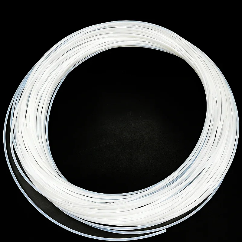 White Capillary PTFE Tube ID0.3-5mm Laboratory Reagent Delivery Tube, Low Friction, Self-lubricating, Strong Acid Resistance.