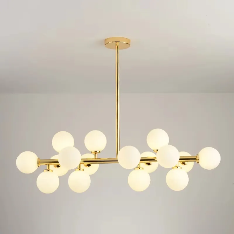 Living Room Lighting Led Modern Glass Chandelier Luxury Pendent Light for Home Decoration