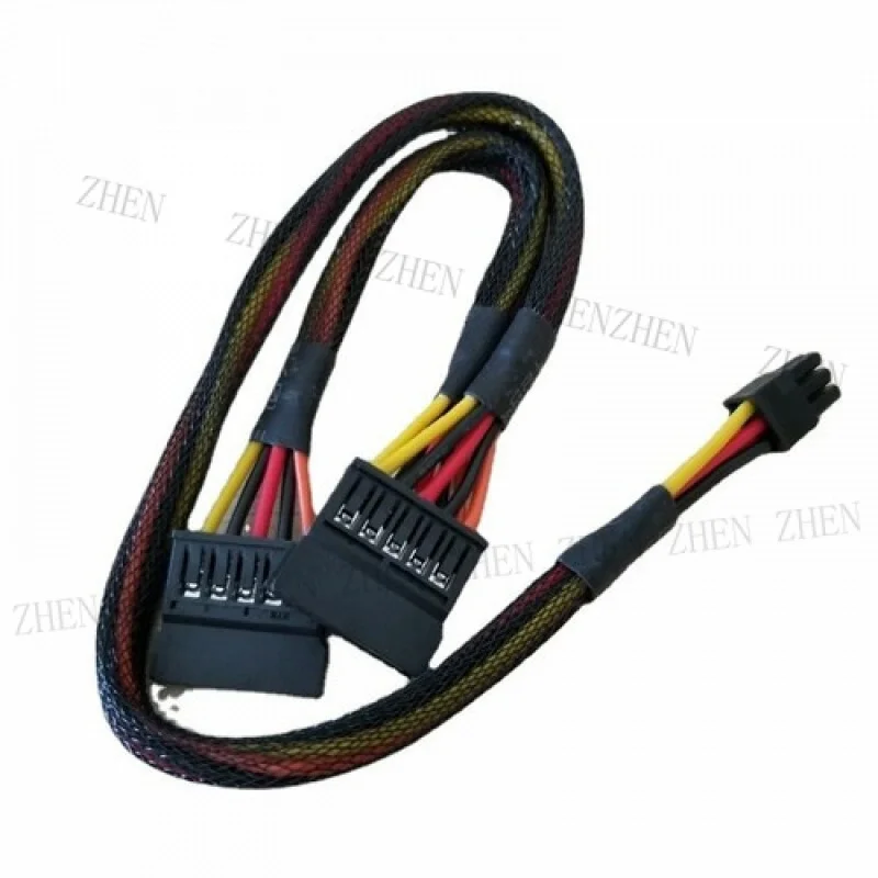 Y Y 6Pin to 15Pin SATA Power Cable for DELL Vostro 3650 3653 3655 Computer HDD SSD
