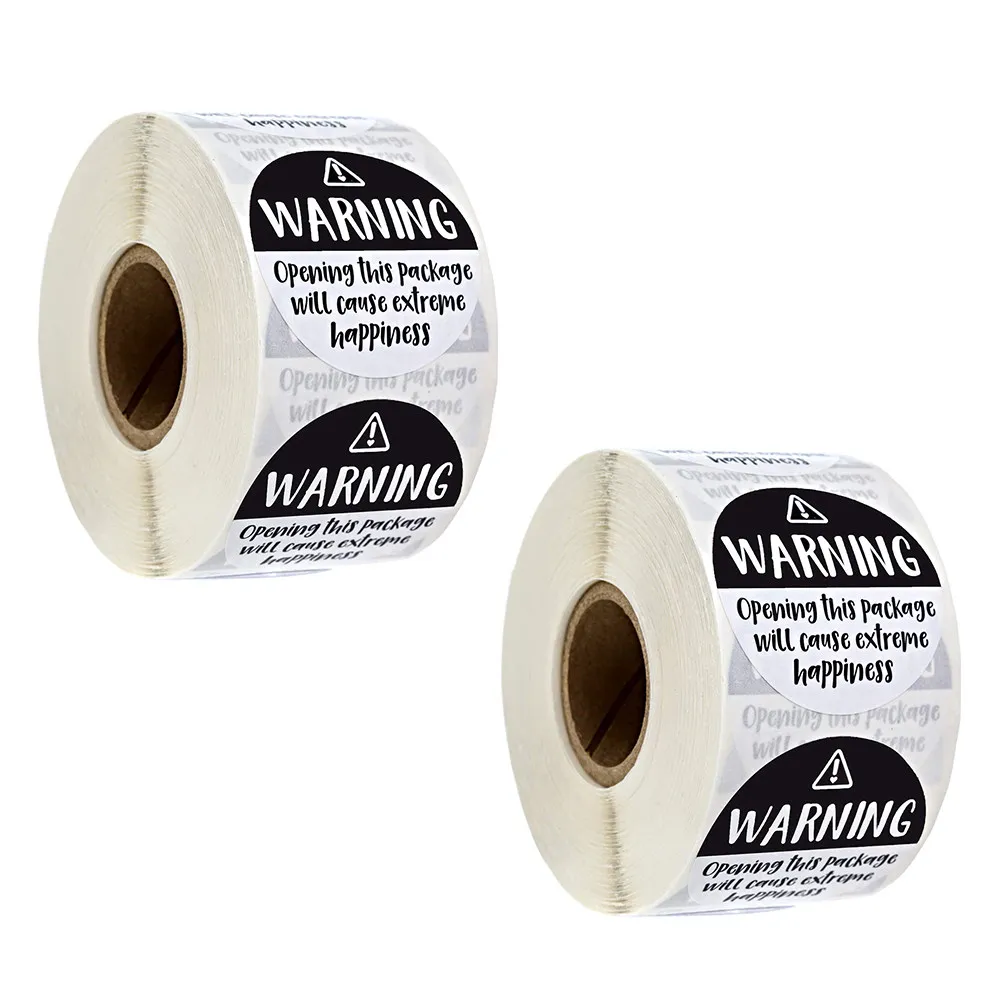 

2 Rolls New Year Stickers Bright Colorful Creative Design Self-Adhesive Sealing Stickers for Wrapping Labels DIY Decorations