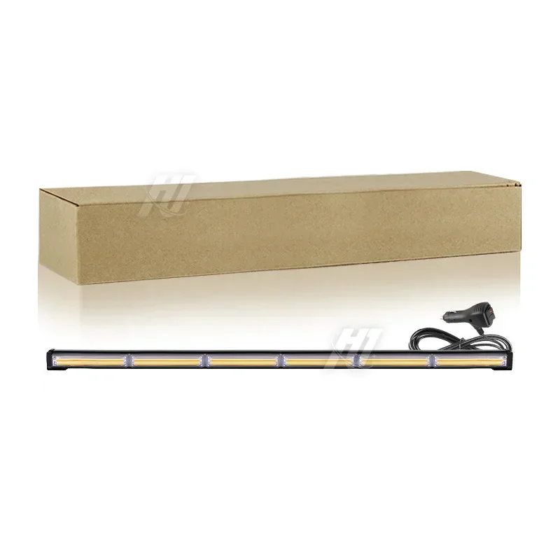 90CM 35.5“ Led Single-Sided Bumper Light Car Flash Light Cob Strip Middle Net  Opening Warning Roof 12-24V